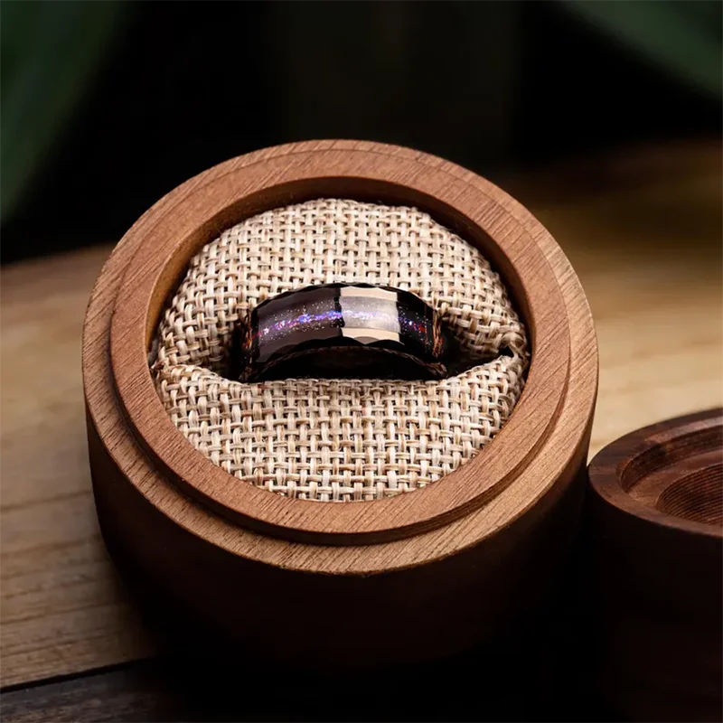 Bague de mariage classique en carbure de tungstène noir pour homme – Image 5