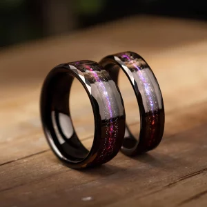 Bague de mariage classique en carbure de tungstène noir pour homme