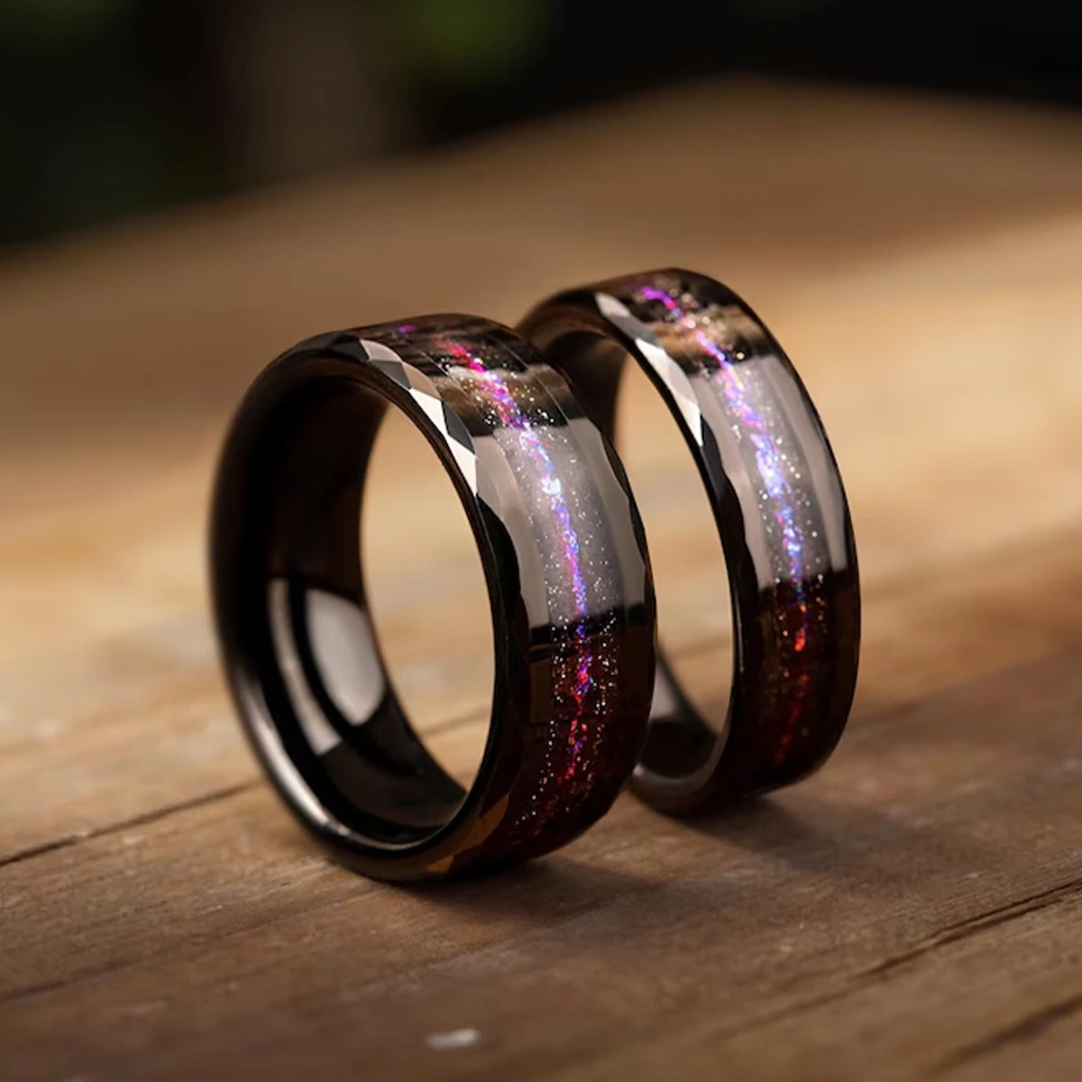 Bague de mariage classique en carbure de tungstène noir pour homme