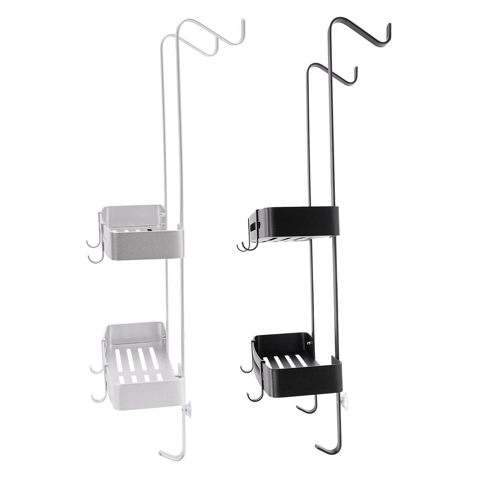 Étagère de Douche Suspendue à 2 Niveaux en Aluminium Spatial – Image 5