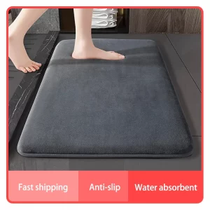 Tapis de Sol Super Absorbant pour Salle de Bain en Velours