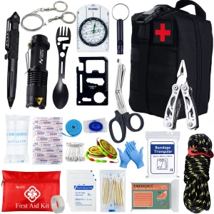 Trousse de Secours Molle Sanke Rescue - Kit d'Urgence 24 Pièces pour Camping et Randonnée