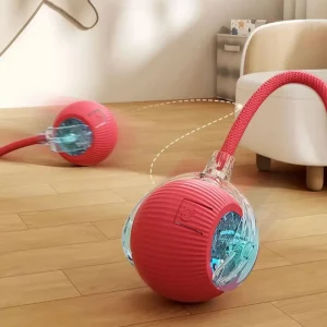 Jouet Interactif pour Chat : Balle Roulante Automatique Rechargeable