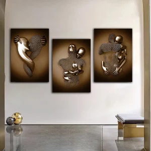 Impression Toile 3D Amour Abstrait - Décoration Murale Moderne