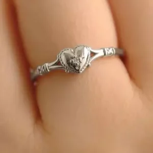 Bague Cœur Plaqué Or - Acier Inoxydable - Mode Femme