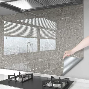 Papier Peint Marbre Autocollant Imperméable et Résistant à l'Huile