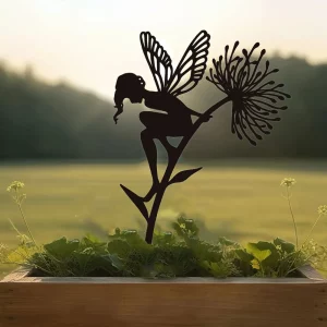 Piquet de Jardin Féerique en Métal Pissenlit