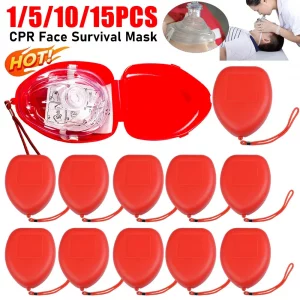 Masque de Secours Médical CPR Réutilisable avec Valve Unidirectionnelle