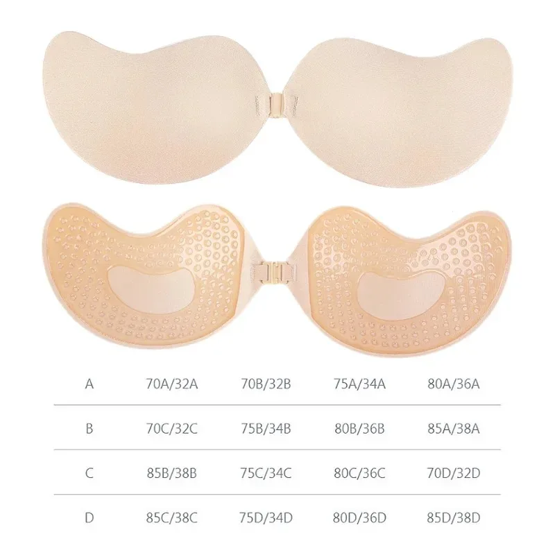 Soutien-gorge Push Up Invisible - Dos nu et sans bretelles - Auto-adhésif en Silicone – Image 6