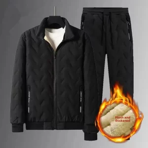 Ensemble Jogging Homme Fourrure Agneau Épais - Survêtement Hiver Chaud Grande Taille