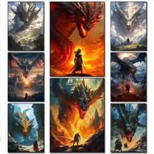 Affiche Dragon Mythique - Toile Art Fantasy Moderne