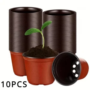 Lot de 10 Pots de Plantes en Plastique 4 Pouces