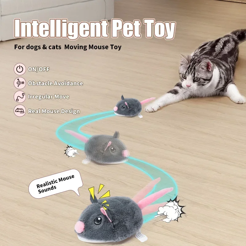 Jouet Interactif Rechargeable pour Chat en Forme de Souris – Image 2