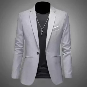 Veste de Costume Tendance pour Homme - Coupe Cintrée et Confortable pour le Quotidien