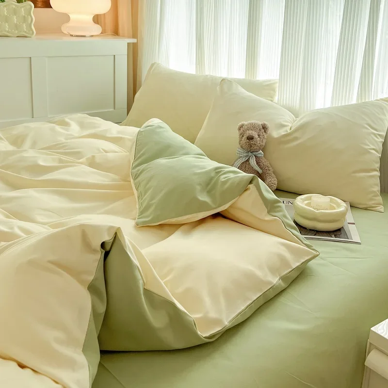 Parure de lit 4 pièces en tissu brossé "Mystybloom" – Image 4