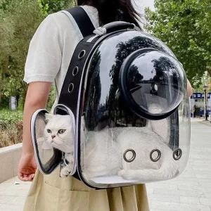 Sac à Dos Transparent pour Animaux - Capsule Spatiale pour Chat et Chien
