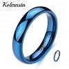 Bague en Titane Poli Bleu pour Homme