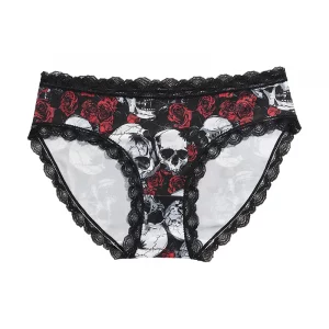 Culotte Dentelle Sexy Skull Femme