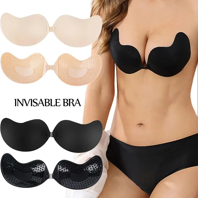 Soutien-gorge Push Up Invisible - Dos nu et sans bretelles - Auto-adhésif en Silicone – Image 3