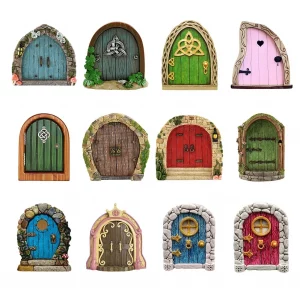 Porte Féerique Miniature en Bois pour Jardin et Maison