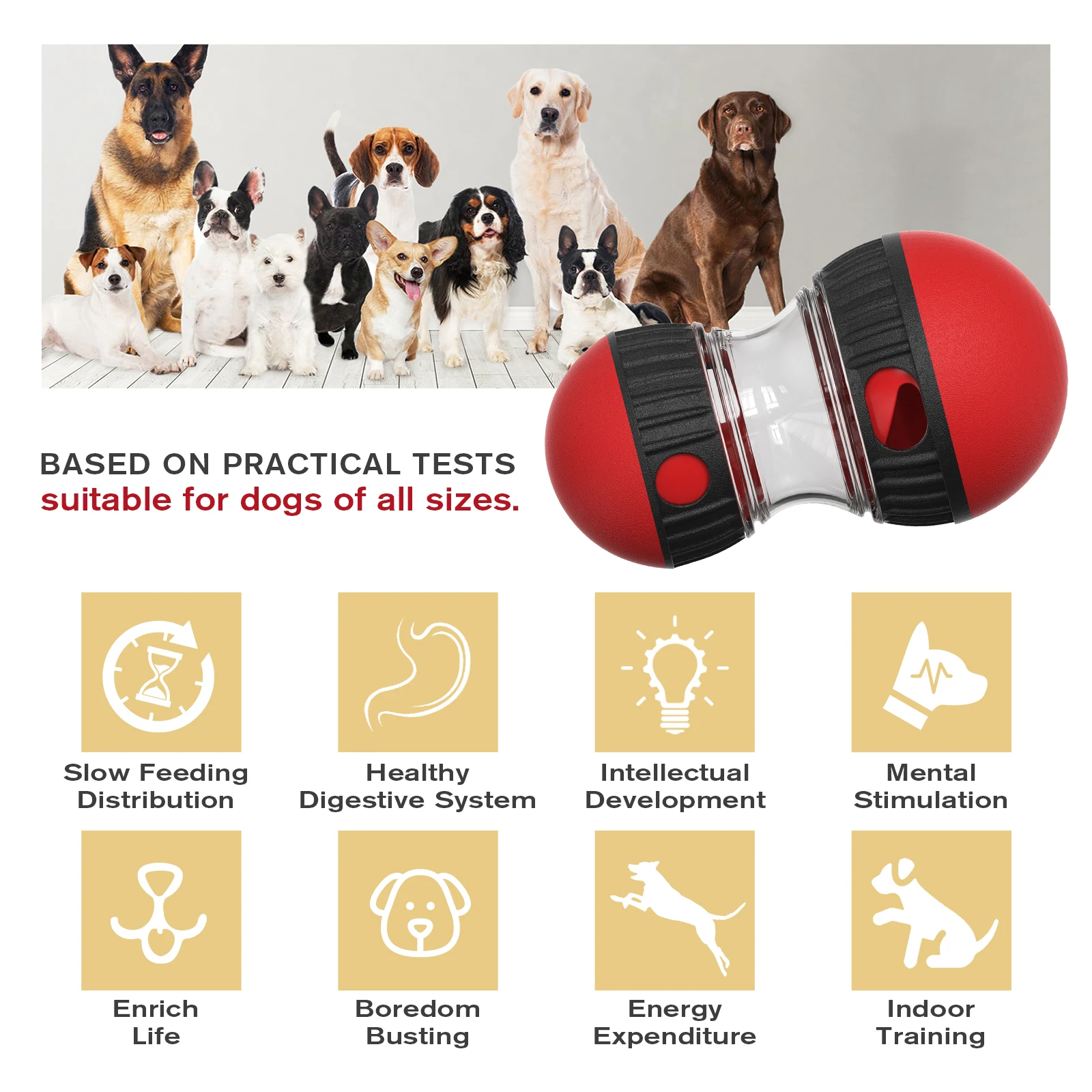 Jouet Distributeur de Croquettes Interactif pour Chiens et Chats – Image 3