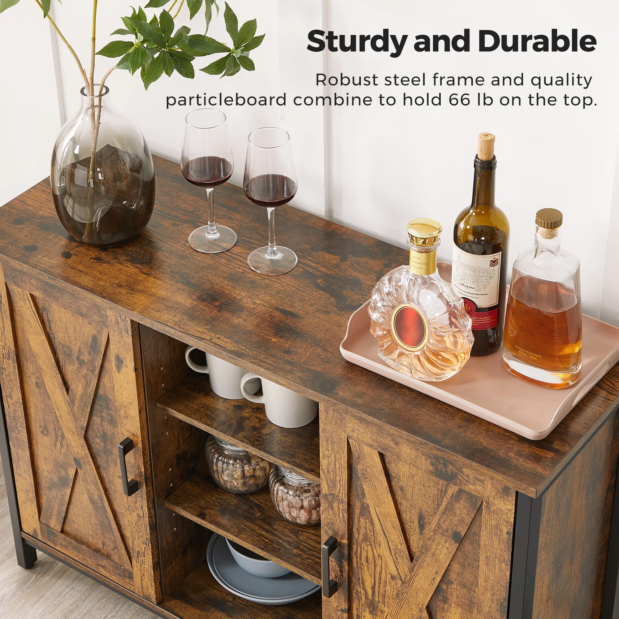 VASAGLE Buffet Style Industriel Rustique – Image 2