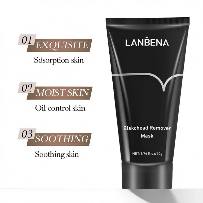 LANBENA Masque Peel-Off Charbon Bambou - Anti-Points Noirs 50g – Image 2
