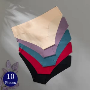 BZEL Culottes en Satin sans Couture - Lot de 10