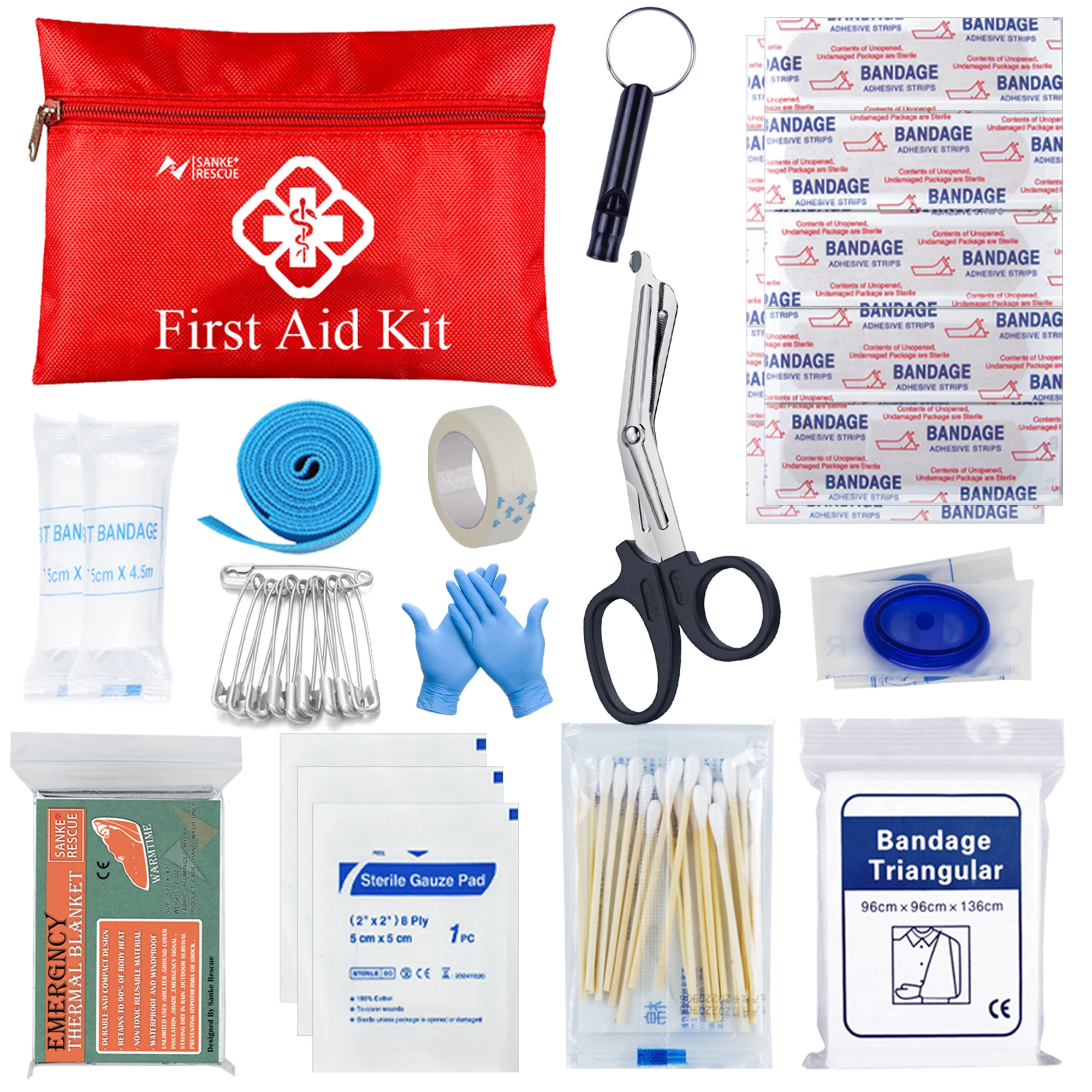 Trousse de Secours Molle Sanke Rescue - Kit d'Urgence 24 Pièces pour Camping et Randonnée – Image 2