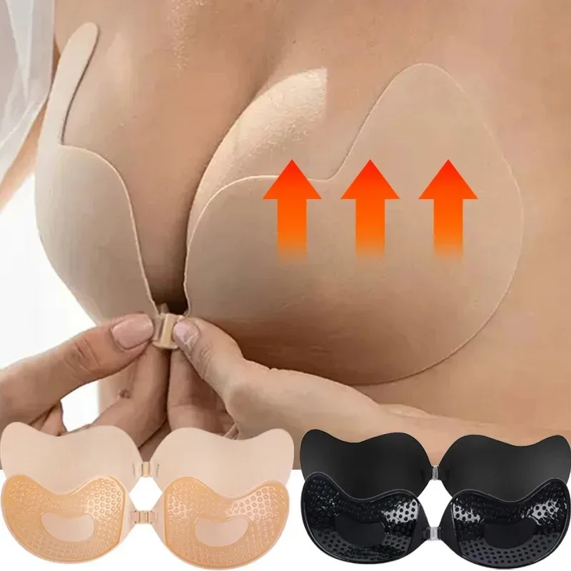 Soutien-gorge Push Up Invisible - Dos nu et sans bretelles - Auto-adhésif en Silicone