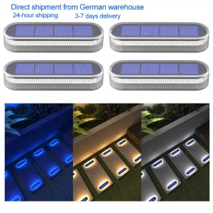 Lampe Solaire Étanche IP68 à 30 LED pour Extérieur