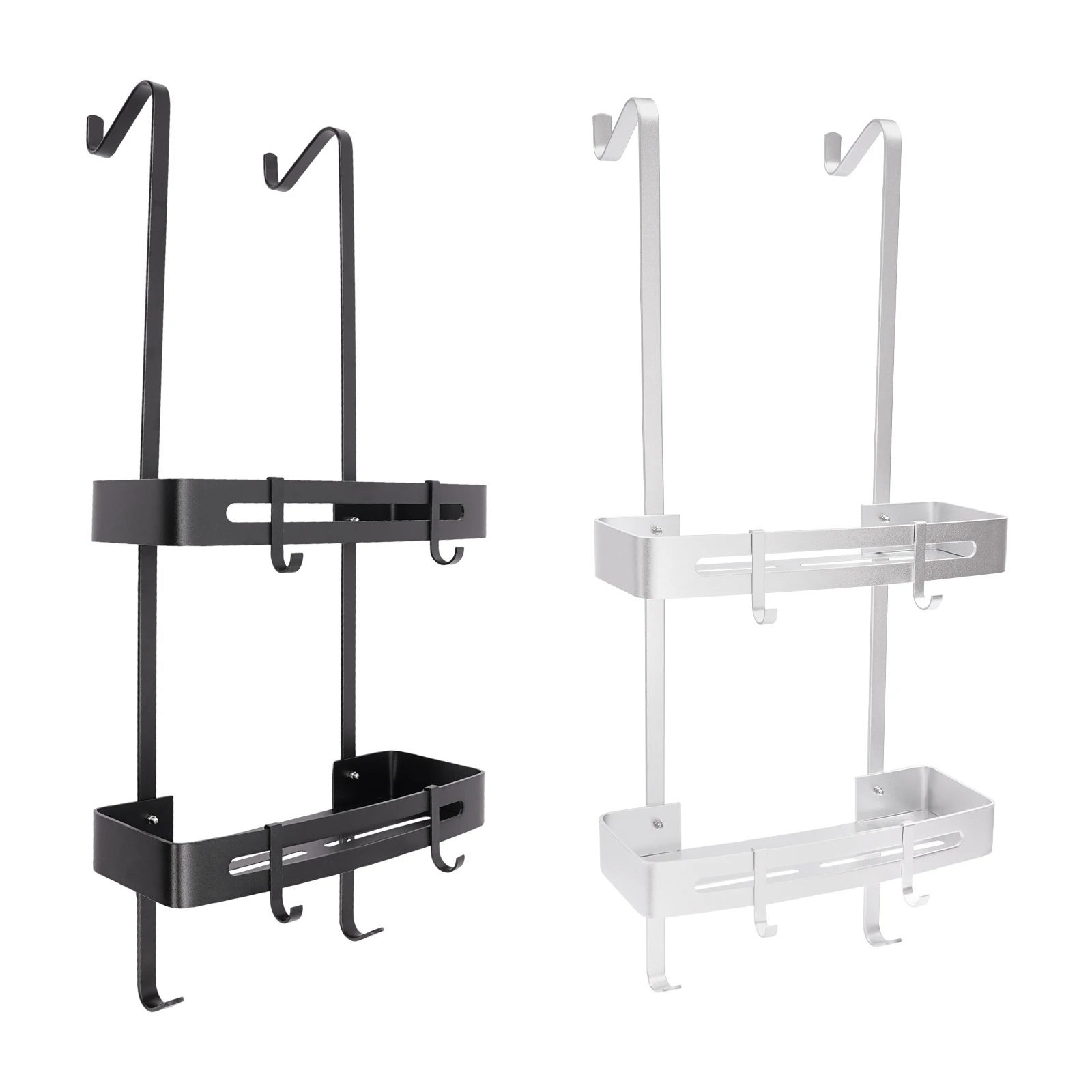 Étagère de Douche Suspendue à 2 Niveaux en Aluminium Spatial – Image 4