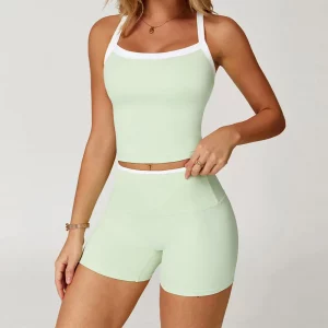 Ensemble de Yoga 2 pièces Femme "SWELTERING" - Leggings Taille Haute & Soutien-gorge Push-Up