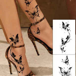 Autocollants Tatouages Papillon Éphémères (Lot de 2)