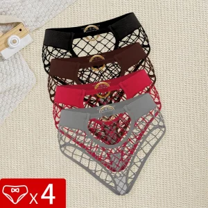 Ensemble 4 culottes femme en dentelle ajourée