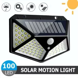 Lampe Solaire LED Extérieure avec Détecteur de Mouvement ESMARTER 100 LED IP65
