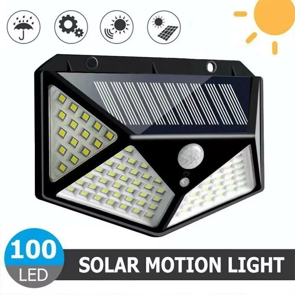 Lampe Solaire LED Extérieure avec Détecteur de Mouvement ESMARTER 100 LED IP65