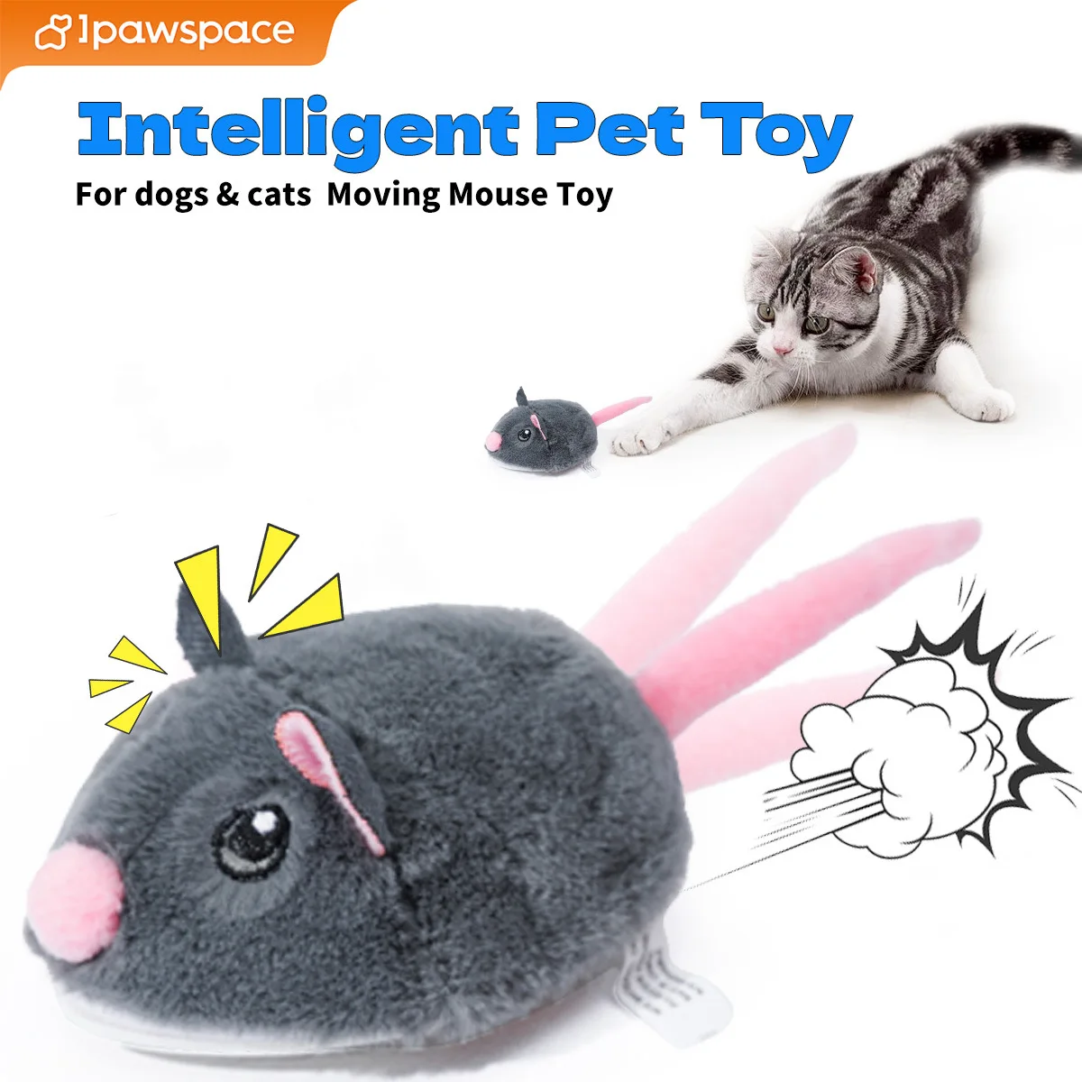 Jouet Interactif Rechargeable pour Chat en Forme de Souris