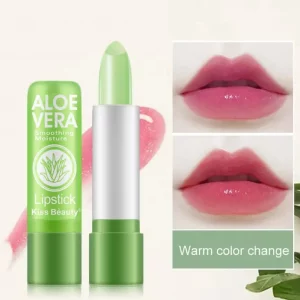 Baume à Lèvres Hydratant Aloe Vera 99% | Rouge à Lèvres Magique Changement de Couleur, Longue Durée et Anti-Transfert