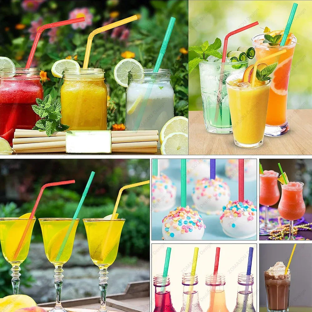 Pailles Réutilisables Multicolores pour Cocktails et Boissons – Image 6