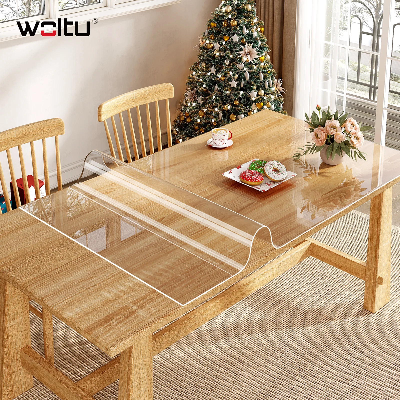 Nappe Rectangulaire PVC Transparente 2mm Épaisse