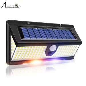 Lampe Solaire Extérieure 190 LED avec Détecteur de Mouvement