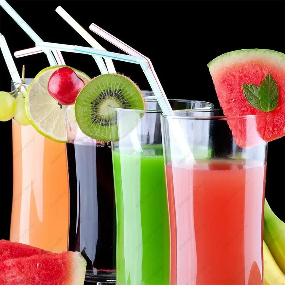 Pailles Réutilisables Multicolores pour Cocktails et Boissons – Image 5