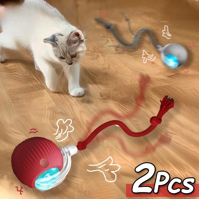 Balle interactive pour chat, 2 pièces