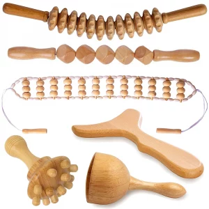 Kit de Massage Maderothérapie en Bois Naturel