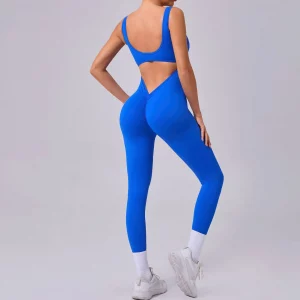 Combinaison de Yoga Sans Couture pour Femmes - Legging d'Entraînement Sculptant