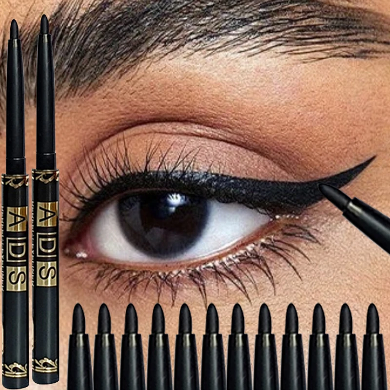Crayon Eyeliner Gel Noir Waterproof Longue Durée Anti-Taches