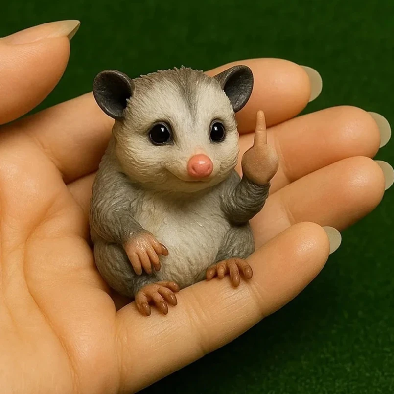 Figurine Amusante de Chien, Chat ou Grenouille avec un Doigt d'Honneur – Image 5