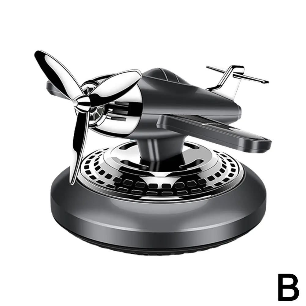 Désodorisant pour voiture, Avion avec Hélice tournante solaire – Image 3