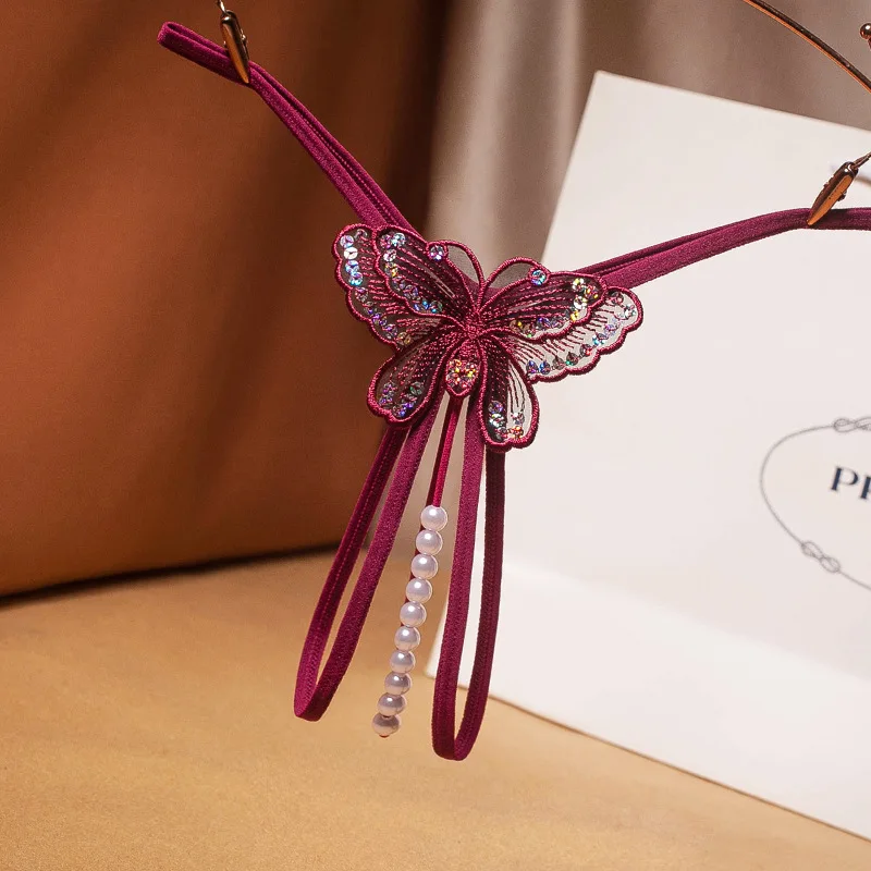 Culotte String Sexy Brodé Perles – Image 3